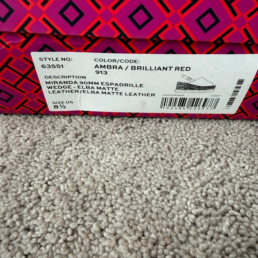 Tory Burch Brilliant Red Espadrilles